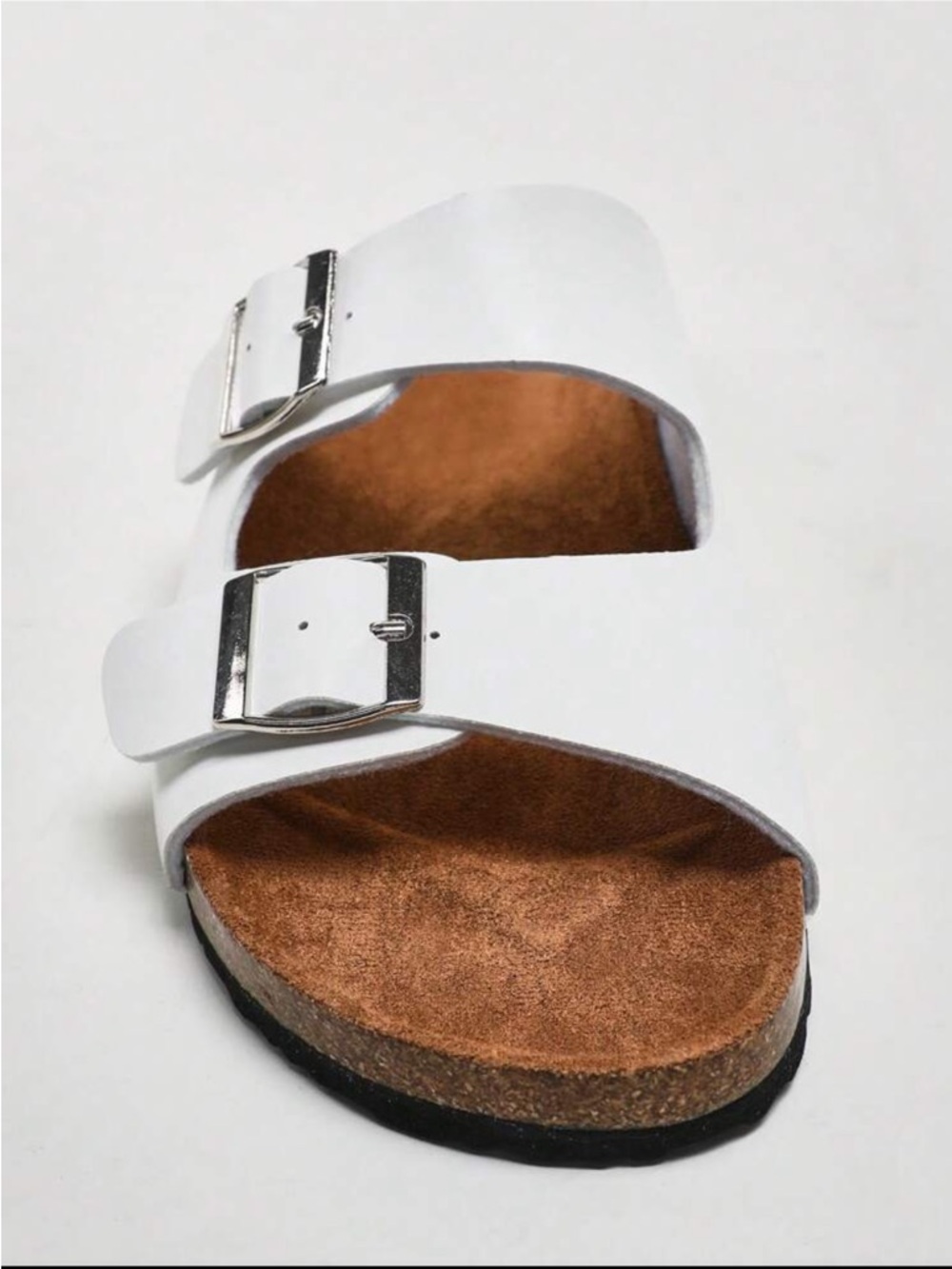 White Buckle Slides - Picture 3 of 5